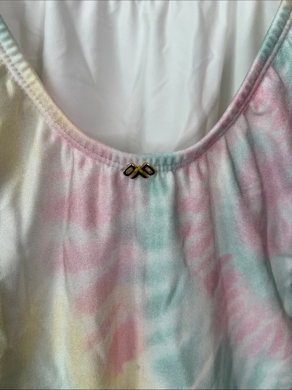 PQ Swim Tie-Dye One-Piece Swimsuit with Pink Belt Size 8